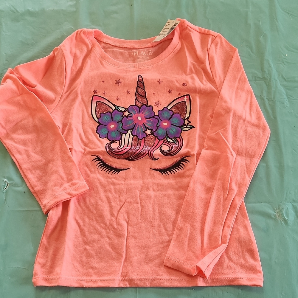Place Kids Pink Unicorn Long Sleeve Shirt